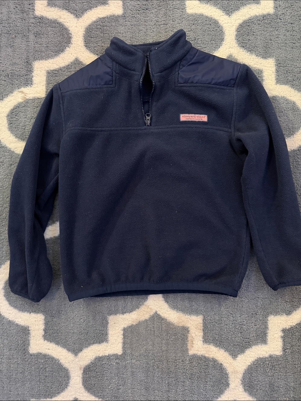 Vineyard Vines Kids Navy Half-Zip Fleece Pullover